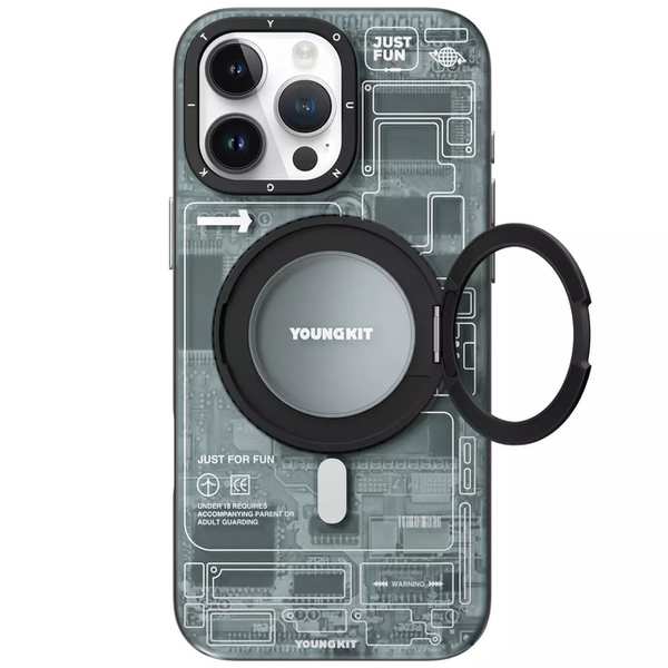 قاب مگنتی گوشی آیفون 16 پرو و استند رومیزی یانگ کیت KJzhj004