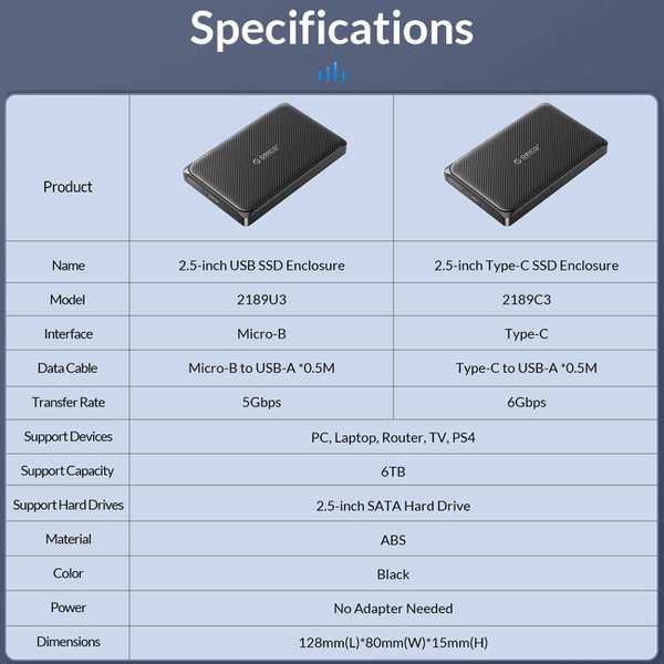 باکس هارد دیسک 2.5 اینچ اوریکو 2189U3-V1 - تصویر 14