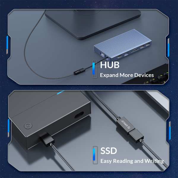 مبدل و کابل شارژ تایپ سی به یو اس بی 3.1 یک متری 3 آمپر اوریکو CAF31-10 - تصویر 7