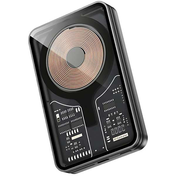 پاور بانک وایرلس مگنتی 5000 طرح شفاف 20 وات ارلدام PD19