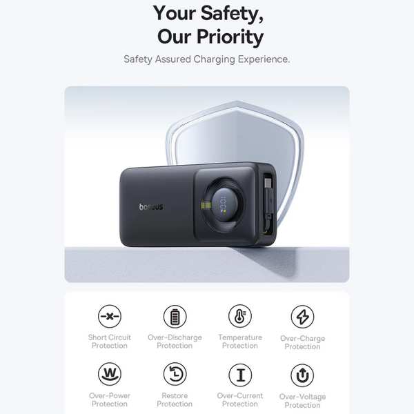 پاور بانک فست شارژ 30 وات 20000 بیسوس P10070902842-00 - تصویر 9