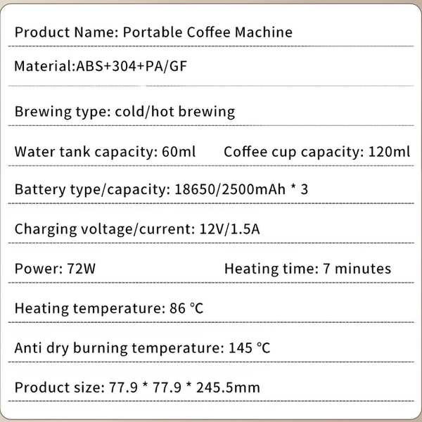اسپرسو ساز شارژی نورث پلاس Coffee Mate G02 - تصویر 19