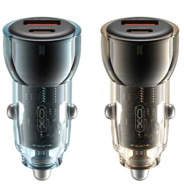 شارژر فندکی فست شارژ ماشین تایپ سی 60 وات 3 آمپر ایکس او CC60