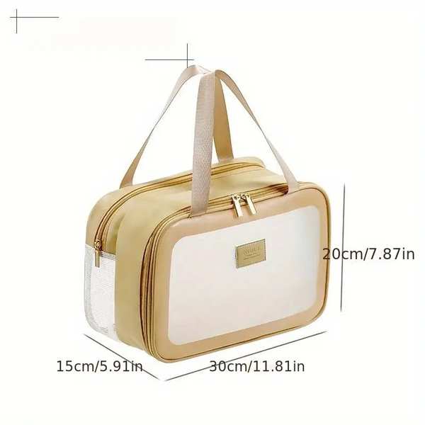 کیف لوازم آرایشی و بهداشتی دارای محفظه جدا کننده TPU double-layer - تصویر 16