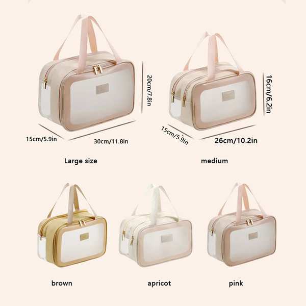 کیف لوازم آرایشی و بهداشتی دارای محفظه جدا کننده TPU double-layer - تصویر 4