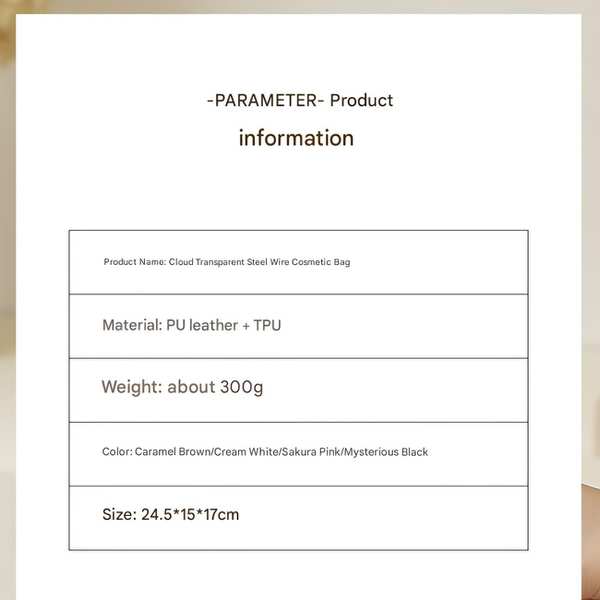 کیف لوازم آرایشی مسافرتی دو لایه ضدآب با ظرفیت زیاد Cloud Transparent - تصویر 20