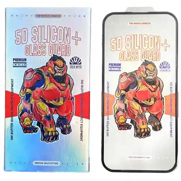 گلس آیفون 13 و آیفون 13 پرو ایربگدار 5 بعدی موکوسون 5D Silicon Plus