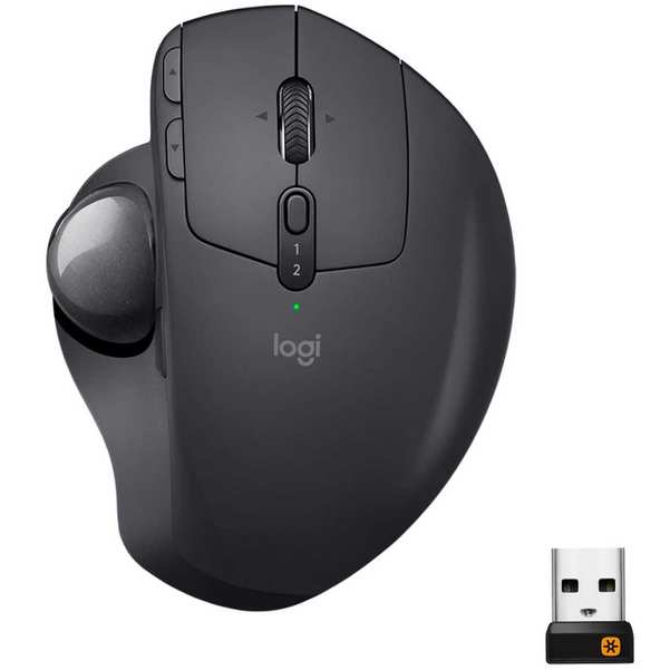 موس ترک بال بی سیم دو حالته لاجیتک MX Ergo Graphite