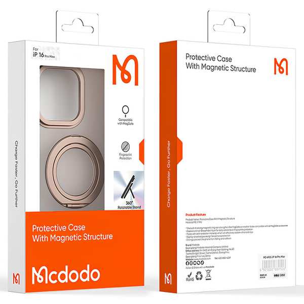 قاب مگ سیف حلقه انگشتی آیفون 16 پرومکس مک دودو PC-4935 - تصویر 21