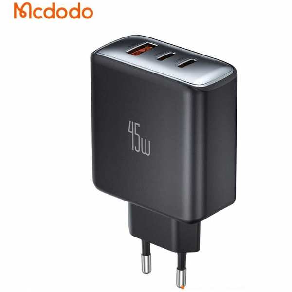 شارژر دیواری تایپ سی و یو اس بی 45 وات مک دودو CH-4860