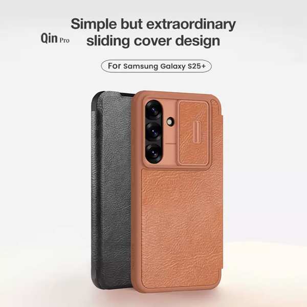 کاور کتابی سامسونگ گلکسی اس 25 پلاس نیلکین Qin Pro Leather case - تصویر 12
