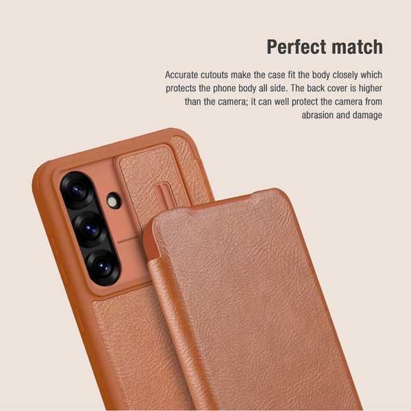 کاور کتابی سامسونگ گلکسی اس 25 پلاس نیلکین Qin Pro Leather case - تصویر 3