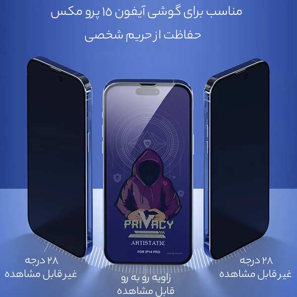 گلس پرایوسی گوشی آیفون 15 پرومکس میتوبل - تصویر 2