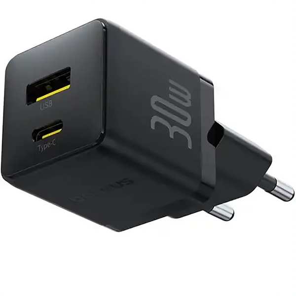 شارژر دیواری فست تایپسی و یو اس بی 30 وات بیسوس با کابل دو سر تایپ سی CCZC30UE - تصویر 5