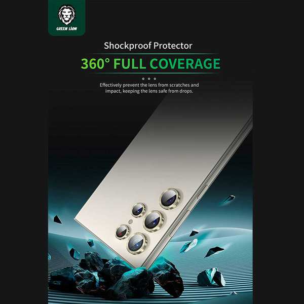 محافظ لنز دوربین گوشی سامسونگ Galaxy S24 Ultra گرین لاین GNCLNSARS24UBK - تصویر 14