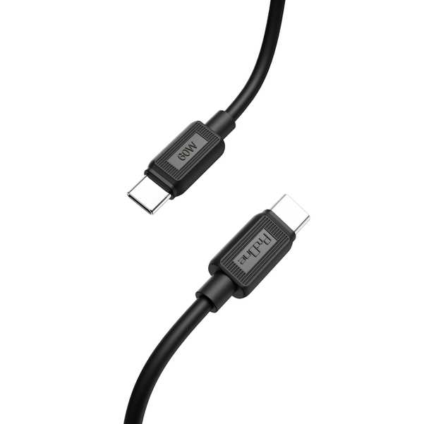 کابل شارژ سریع تایپ سی به تایپ سی 60 وات یک متری پرووان PCC127