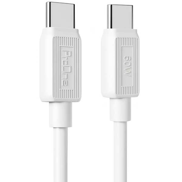 کابل شارژ سریع تایپ سی به تایپ سی 60 وات یک متری پرووان PCC127 - تصویر 4