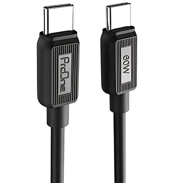 کابل شارژ سریع تایپ سی به تایپ سی 60 وات یک متری پرووان PCC127 - تصویر 5