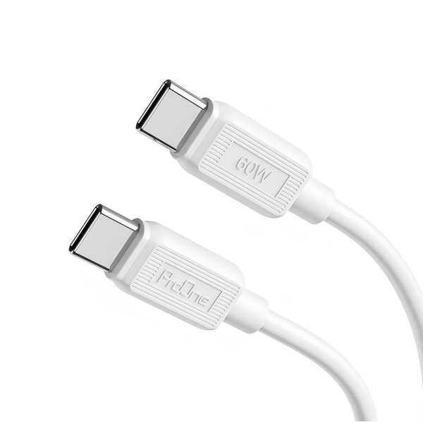 کابل شارژ سریع تایپ سی به تایپ سی 60 وات یک متری پرووان PCC127 - تصویر 6