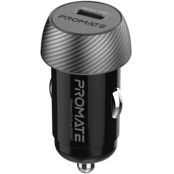 شارژر فندکی فست شارژ ماشین تایپ سی 20 وات پرومیت POWERDRIVE-PD20