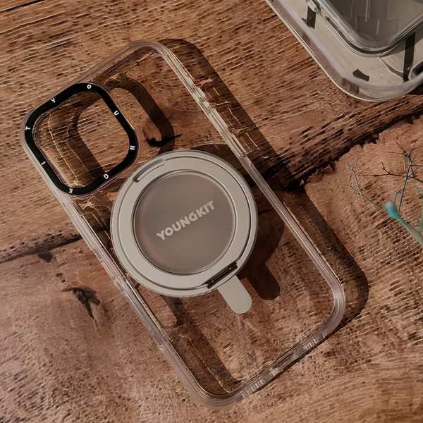 قاب مگ سیف حلقه انگشتی شفاف آیفون 16 پرو یانگ کیت ZDzhj001 - تصویر 12