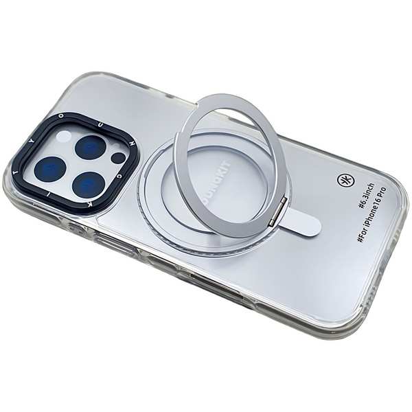 قاب مگ سیف حلقه انگشتی شفاف آیفون 16 پرو یانگ کیت ZDzhj001 - تصویر 3