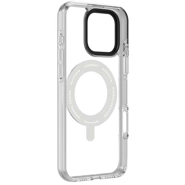 قاب مگ سیف حلقه انگشتی شفاف آیفون 16 پرو یانگ کیت ZDzhj001 - تصویر 5