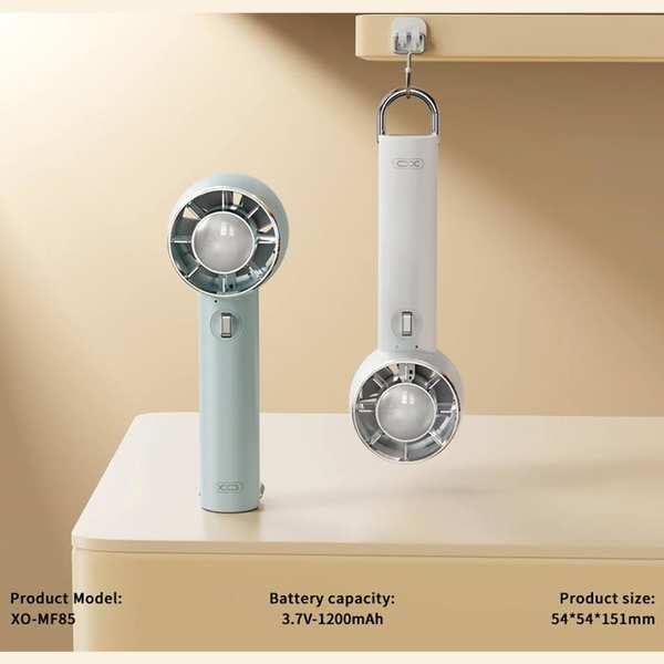 پنکه دستی و رومیزی شارژی مسافرتی ایکس او MF85 - تصویر 3
