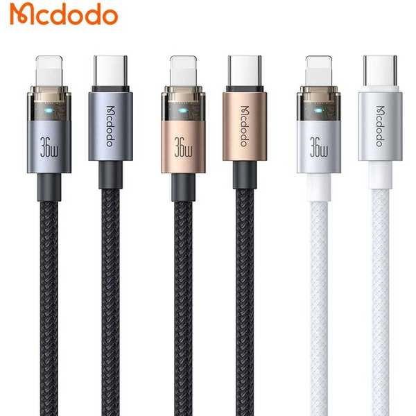 کابل شارژ سریع تایپ سی به لایتنینگ 36 وات 1.2 متری کارپلی مکدودو CA-694