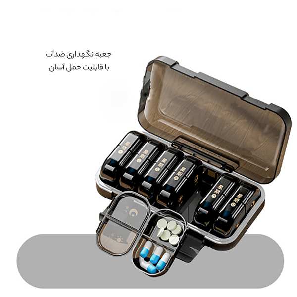 ابزار سلامت سازمان دهنده قرص مهرو موم شده هفتگی 28 عددی جوردن و جودی TR027 مشکی برند متفرقه - تصویر 6