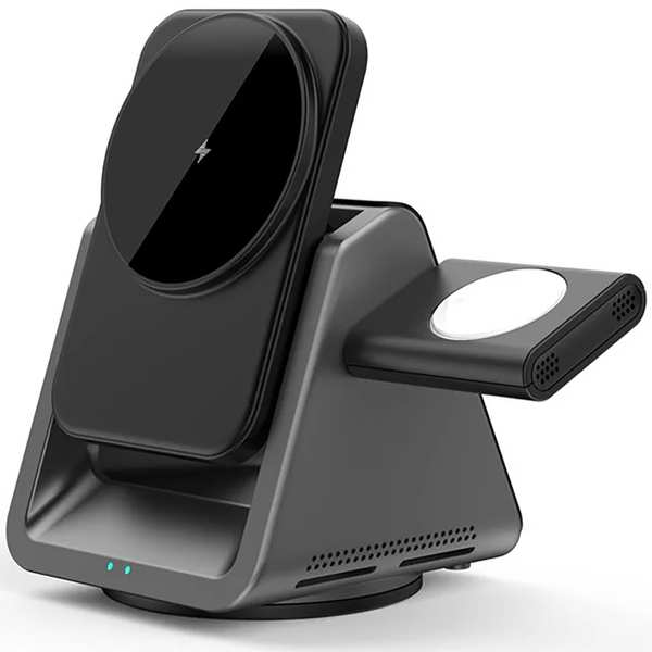 شارژر بی سیم رومیزی 15 وات گوشی، ایربادز و اپلواچ ویوو Wi-W018