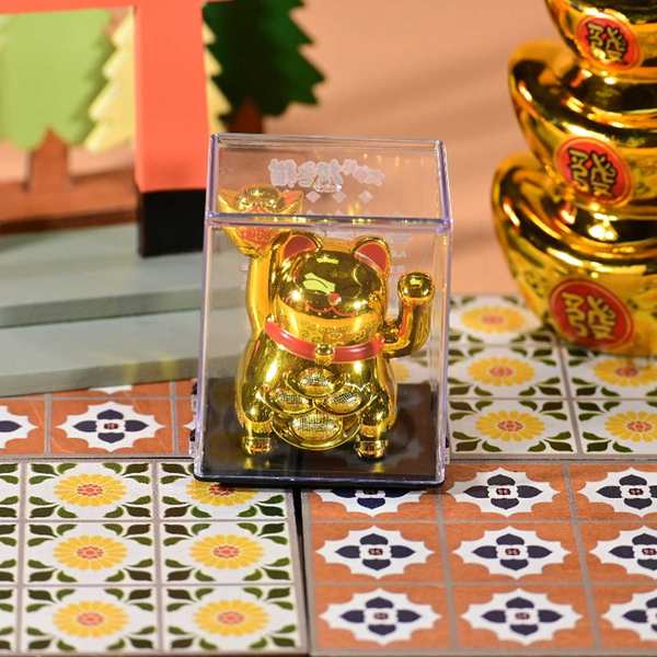 گربه شانس مانکی نکو خورشیدی فنگشویی سایز کوچک MLY23101 - تصویر 4