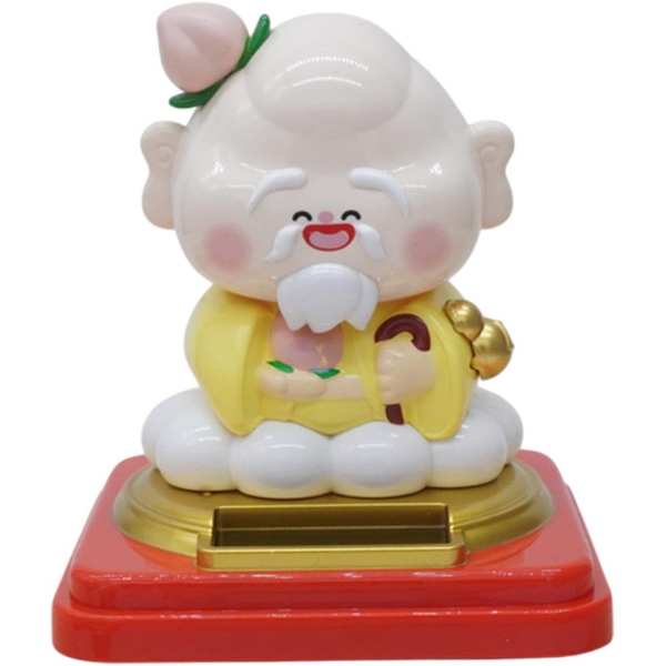 مجسمه خورشیدی فنگشویی مرد چینی با سر لرزان سایز بزرگ JS812A-JS812B