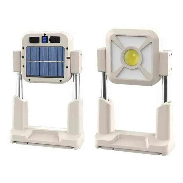 چراغ کمپینگ پایهدار شارژی خورشیدی با نور چند رنگ ch-23060-b