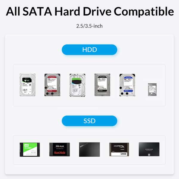 باکس هارد 2.5 و 3.5 اینچی تک سینی اوریکو 6819c3-v1 - تصویر 4