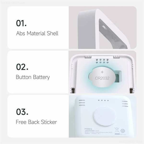 ابزار سلامت دماسنج و رطوبت سنج یوپین شیائومی XIAOMI MIIIW MWTH02 S200 سفید - تصویر 8