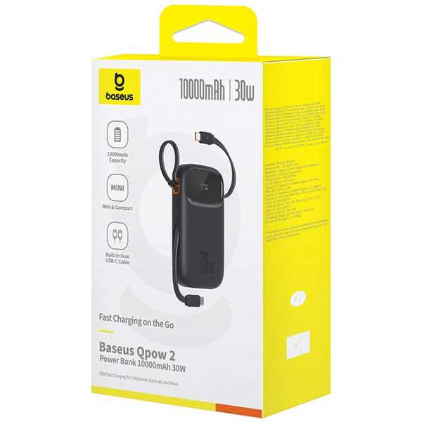 پاوربانک 10000 میلیآمپر USB و تایپسی 30 وات بیسوس Qpow 2 PPQD4-10C - تصویر 24