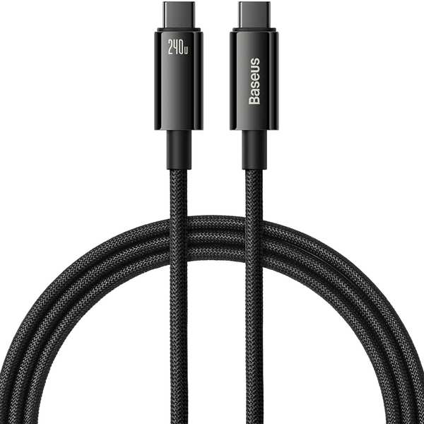 کابل تایپ سی به تایپ سی 240 وات یک متری بیسوس CB000038