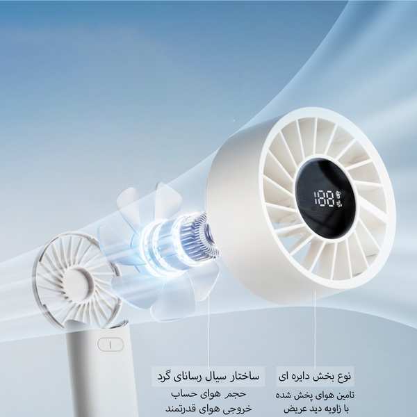 پنکه شارژی دستی و رومیزی سوتینگ DSHJ-S-2415B - تصویر 5