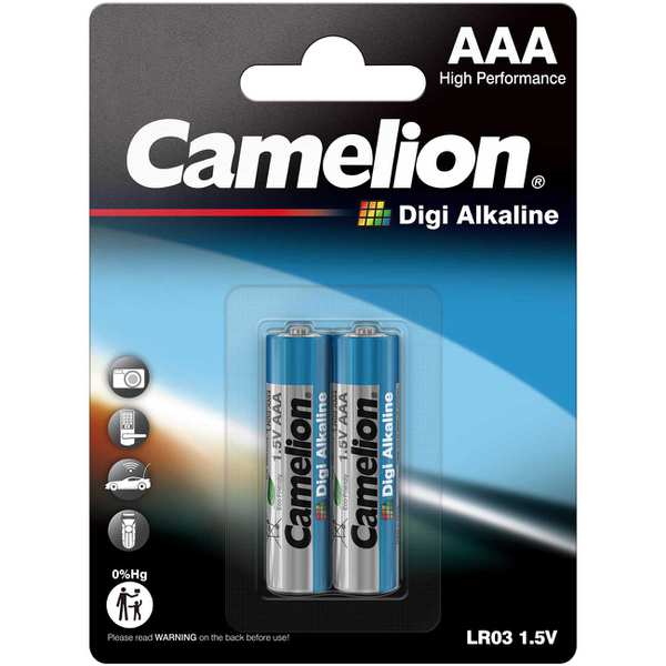 باتری نیم قلمی کارتی دیجیآلکالاین کملیون (2 عددی) LR03-AM4