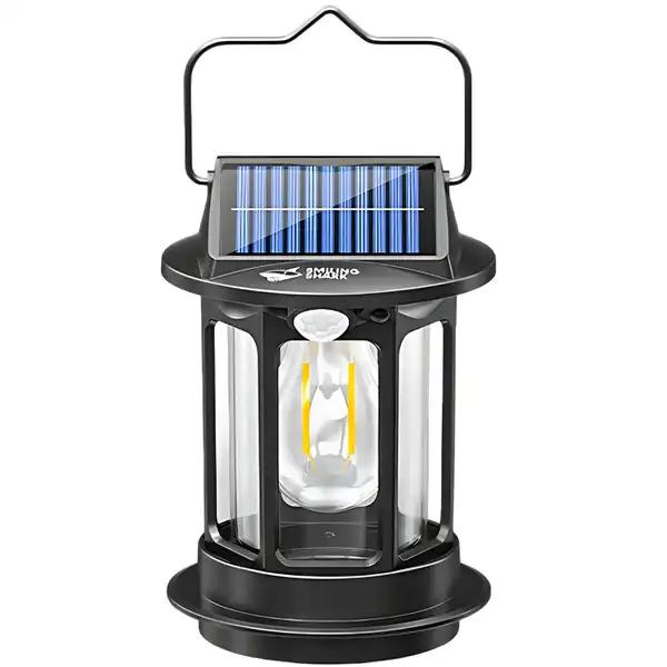 چراغ شارژی هوشمند سنسور حرکتی خورشیدی ضدآب و چراغ کمپینگ اسمایلینگ شارک LY-8286