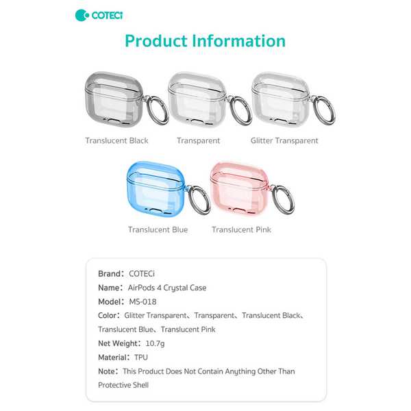 کاور سیلیکونی شفاف ایرپادز 4 کوتسی MS-018 - تصویر 9