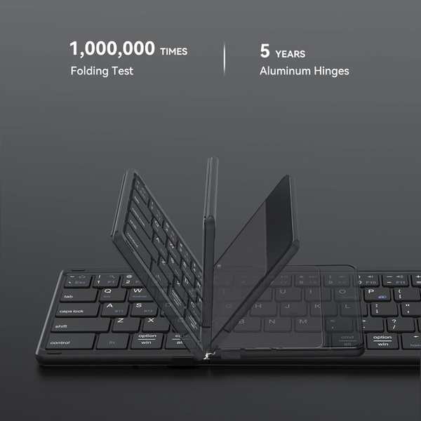کیبورد بیسیم تاشو شارژی با تاچ پد Foldable Keyboard - تصویر 18