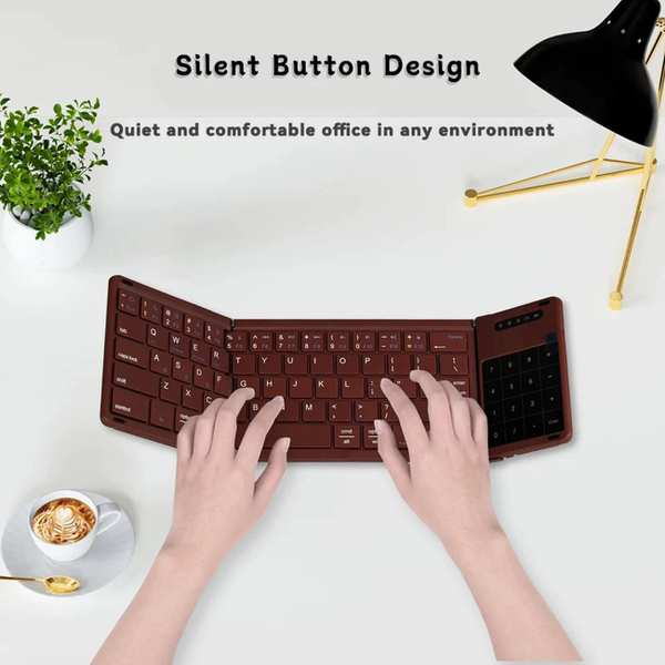 کیبورد بیسیم تاشو شارژی با تاچ پد Foldable Keyboard - تصویر 10