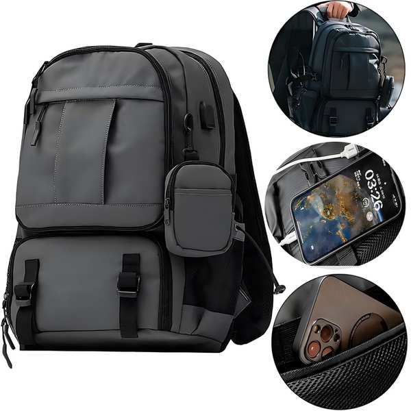 کوله پشتی مسافرتی لپتاپ 16 اینچ و آیپد 9.7 اینچ ضدآب 26 لیتر Tanjiezhe YG031 با پورت USB