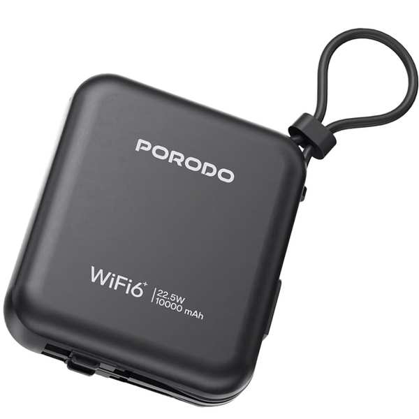 مودم همراه 4G LTE و پاوربانک 10000 با توان 22.5 وات پورودو PD-PBFCH064-BK