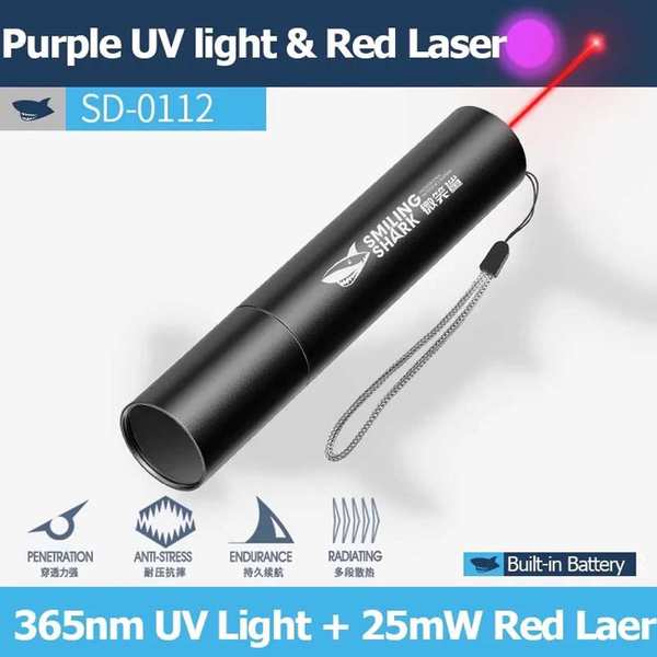 چراغقوه و لیزر قرمز اسمایلینگ شارک SmilingShark SD0112 یووی با نور فرابنفش - تصویر 4