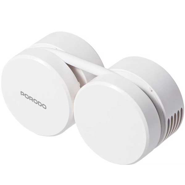 پنکه گردنی شارژی بدون پره و هولدر موبایل رومیزی پورودو Porodo PDLFST187WH - تصویر 2