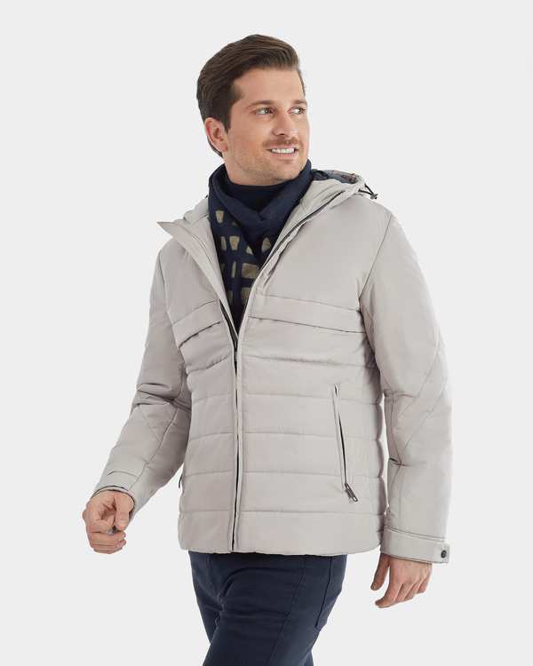 کاپشن کلاه دار 2320706 کروم