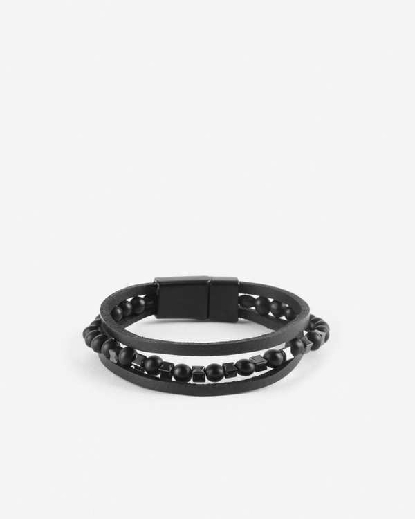 دستبند چرم 2411925 کروم